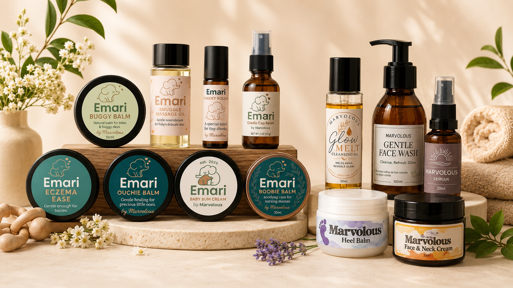 Marvolous skincare and self-care products